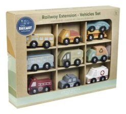 Little Dutch Railway Voertuigenset 9 Little Dutch Railway Voertuigenset -Bekende Speelgoed Winkel LD4492 little dutch railway voertuigenset 4