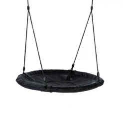 Nestschommel Diam. 100 Cm. Zwart (black-rope) Zwart Gevlochten Touw