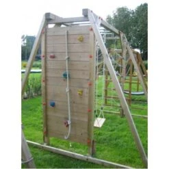 Apenbrugschommel 243 Cm. Met Klimmuur/klimnet -Bekende Speelgoed Winkel apenbrug schommel klimwand