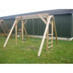 Apenbrugschommel Hout Robuust 4 Haken Schommel Klimtoestel