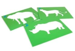 BS Stoepkrijt + Dieren Sjablonen -Bekende Speelgoed Winkel buitenspeel animal template sjablonen