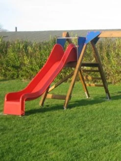 Aanbouw Glijbaan Voor Schommel Hout Zwaar Openbaar