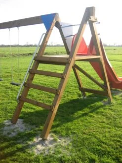 Aanbouw Glijbaan Voor Schommel Hout Zwaar Openbaar -Bekende Speelgoed Winkel dubbele houten schommel openbaar aanbouw glijbaan 1