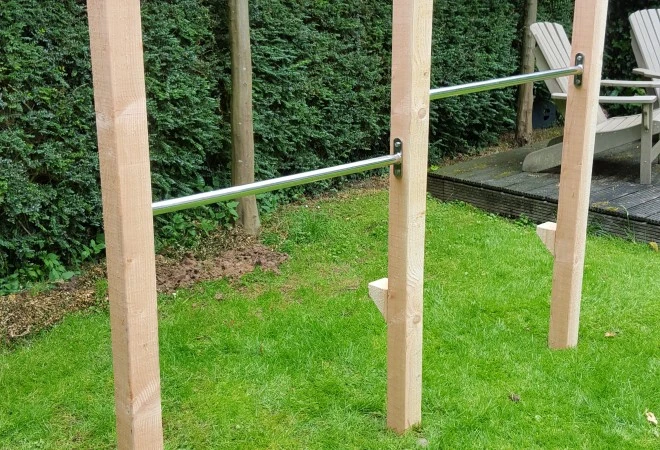 Duo-Duikelrek Duikelstang RVS 125cm 5 Duo-Duikelrek Duikelstang RVS 125cm - Afbeelding 3