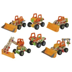 Eichhorn 6in1 Constructor 140-dlg Houten Constructie-speelgoed Loader -Bekende Speelgoed Winkel eichhorn constructor 140dlg constructieset loader 6in1 set 6