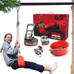 Fofana Ninja Slider Pulley-Kit 20m Line Met Katrol En Zitje