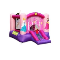 Springkussen Princess Slide & Hoop Bouncer