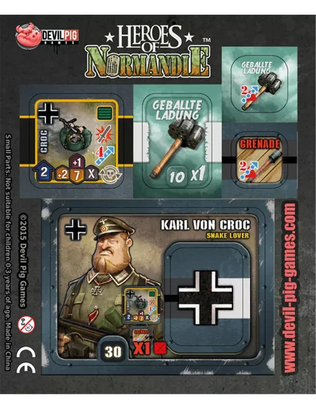 Heroes Of Normandie Promo Punchboard Karl Von Croc 3 Heroes Of Normandie Promo Punchboard Karl Von Croc