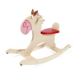 Hobbelpaard Scratch – Blank Met Manen. -Bekende Speelgoed Winkel hobbelpaard blank scratch 6181422