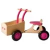Houten Bakfiets Rose Loopfiets VanDijkToys -Bekende Speelgoed Winkel houten bakfiets rose van dijktoys 1