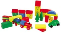 Blokkenset HEROS Combi-speelbox 32-delig -Bekende Speelgoed Winkel houten blokken combi in ton heros 27181 1 1