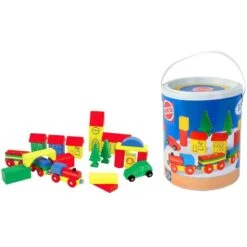 Blokkenset HEROS Combi-speelbox 32-delig -Bekende Speelgoed Winkel houten blokken combi in ton heros 27181 2