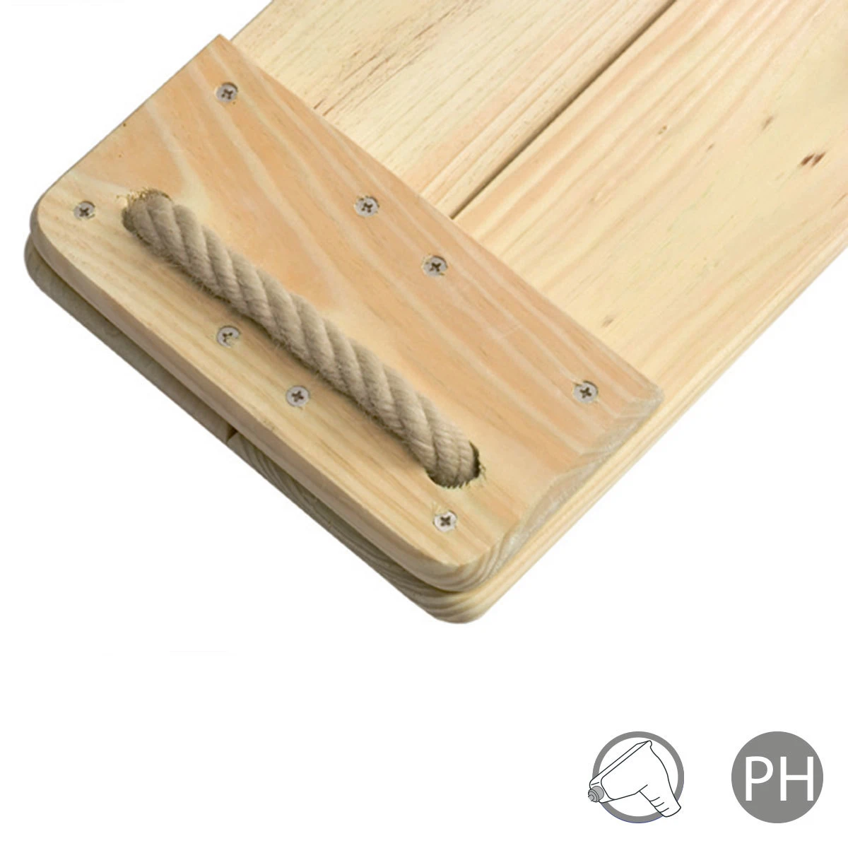 Houten Schommelzitje Met PH Touw Schommelzit 5 Houten Schommelzitje Met PH Touw Schommelzit - Afbeelding 3