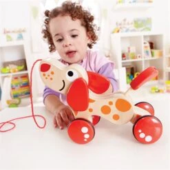 Trekfiguur – Hape – Pepe Pull Along -Bekende Speelgoed Winkel houten trekfiguur hape walk a long puppy 3