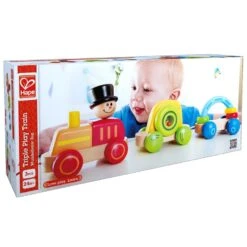 Houten Trein – Hape Triple Play Train -Bekende Speelgoed Winkel houten trektrein hape e0431 triple play train 2