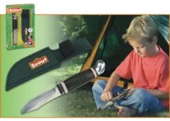 Scout 19337 Houtsnijmes + Foudraal Scouting Outdoor 11 Scout 19337 Houtsnijmes + Foudraal Scouting Outdoor -Bekende Speelgoed Winkel houtsnijmes scout 19337 3