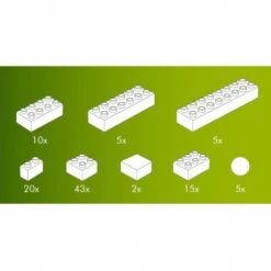 Hubelino Set Witte Bouwstenen 105-delig -Bekende Speelgoed Winkel hubelino 4200531 blokken wit 105 delig 2