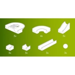 Hubelino Knikkerbaan Baanelementen Aanvulset 30-delig -Bekende Speelgoed Winkel hubelino knikkerbaan 30 delig 420046 2