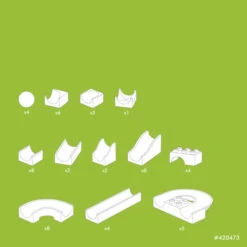 Hubelino Knikkerbaan Baanelementen 55-delig 8 Hubelino Knikkerbaan Baanelementen 55-delig -Bekende Speelgoed Winkel hubelino starterset kogelbaan duplo 55 delig 1