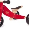 Tiny Tot Cherry Red Loopfiets 2 – In – 1 Kinderfeets – Loopfiets Rood -Bekende Speelgoed Winkel kinderfeets houten loopfiets driewieler tiny tot cherry red