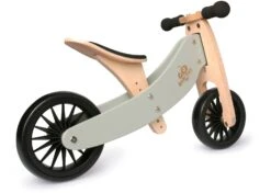 Kinderfeets Tiny-Tot-Plus Silver-Sage Loopfiets -Bekende Speelgoed Winkel kinderfeets houten loopfiets driewieler tiny tot plus silver sage 1