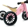 Tiny Tot Loopfiets 2 – In – 1 Kinderfeets – Loopfiets – Rose -Bekende Speelgoed Winkel kinderfeets tiny tot roze loopfiets