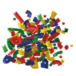 Hubelino Knikkerbaan Baanelementenset 128-delig -Bekende Speelgoed Winkel knikkerbaan hubelino elements 120 delig 420022 1