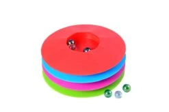 Knikkerpot Kunststof Rond Met Knikkers -Bekende Speelgoed Winkel knikkeren knikkerpot kunststof 6 knikkers diverse kleuren