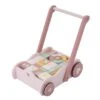 Little Dutch LD4414 Houten Blokkenkar Rose 1 Little Dutch LD4414 Houten Blokkenkar Rose -Bekende Speelgoed Winkel little dutch 4414 houten blokkenkar pink