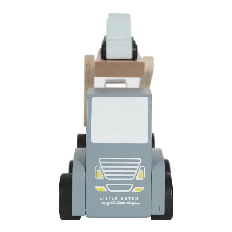 Little Dutch LD4453 Houten Autotransporter Blauw 6 Little Dutch LD4453 Houten Autotransporter Blauw - Afbeelding 4