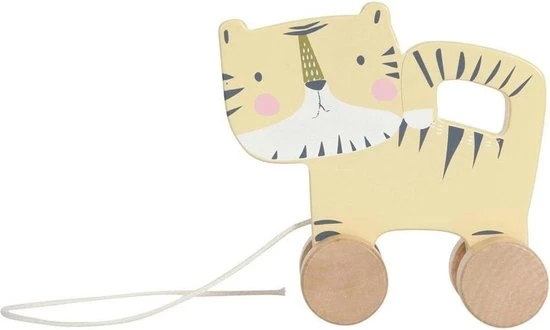 Little Dutch LD4451 Houten Trekdier Tijger 3 Little Dutch LD4451 Houten Trekdier Tijger