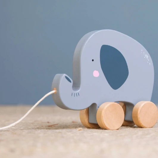 Little Dutch LD4450 Houten Trekdier Olifant 5 Little Dutch LD4450 Houten Trekdier Olifant - Afbeelding 3