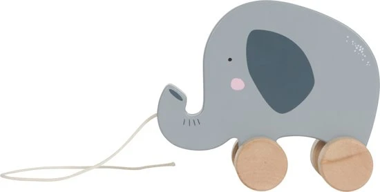 Little Dutch LD4450 Houten Trekdier Olifant 4 Little Dutch LD4450 Houten Trekdier Olifant - Afbeelding 2