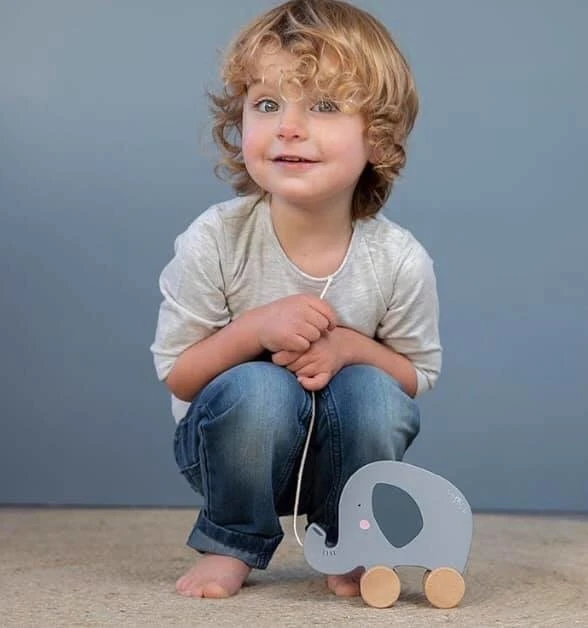 Little Dutch LD4450 Houten Trekdier Olifant 7 Little Dutch LD4450 Houten Trekdier Olifant - Afbeelding 5