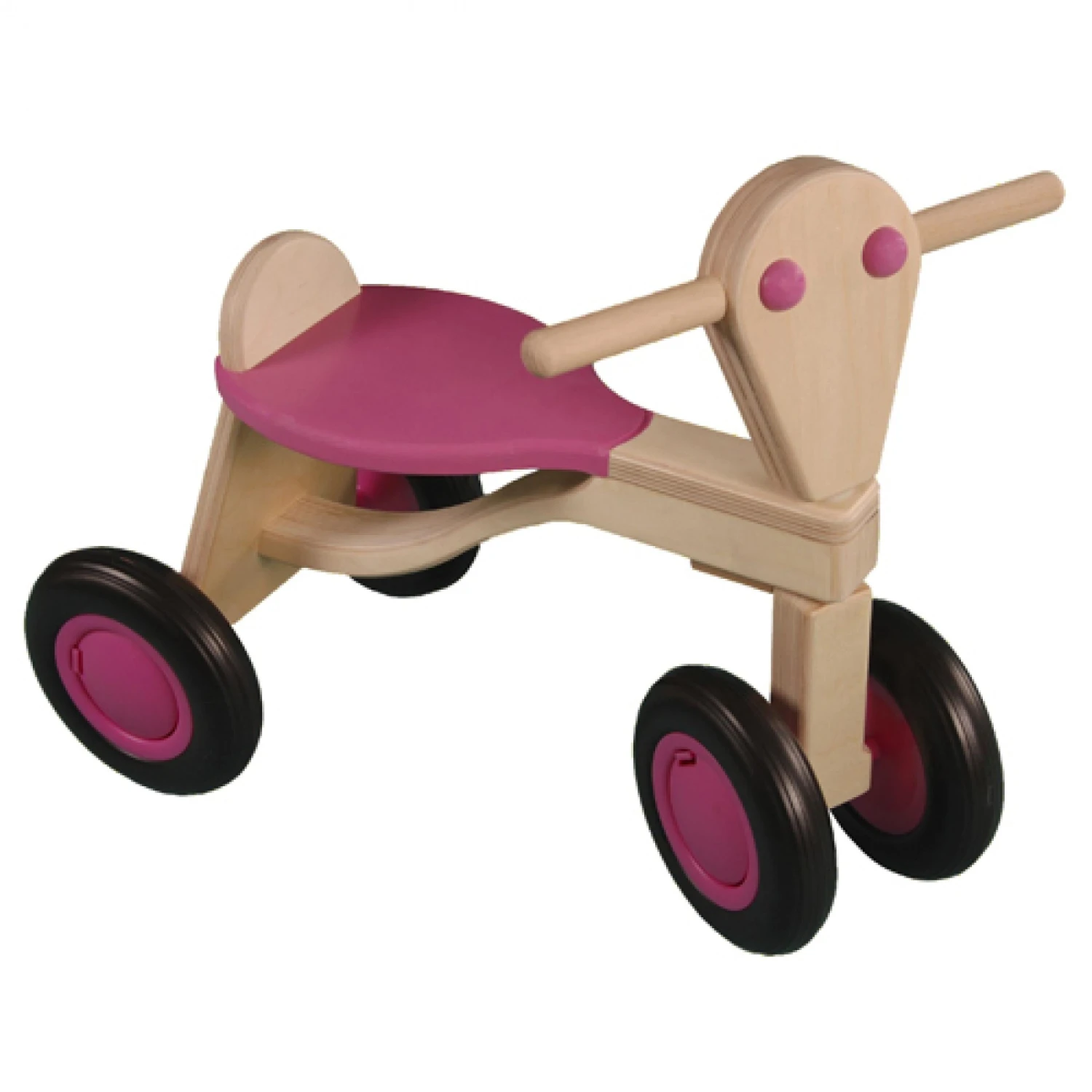 Van Dijk Toys Loopfiets Roze Berkenhout 4 Van Dijk Toys Loopfiets Roze Berkenhout - Afbeelding 2