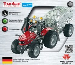 Tronico Mini Massey Ferguson MF5610 Met Aanhangwagen – 1 : 32 -Bekende Speelgoed Winkel massey ferguson mf5610 met aanhanger tronico mini 10031 1
