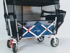 Active-Outdoor Wagon Insectennet Bolderkar -Bekende Speelgoed Winkel muskietennet active outdoor wagon zijkant open
