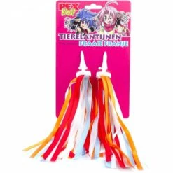 Stuurlint Streamer Pexkids Handvatversiering -Bekende Speelgoed Winkel pexkids streamers versiering stuur blauw oranje 8718836202469 speelactief.nl