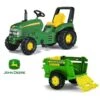 RollyX-Trac JD Traptractor Met Trailer -Bekende Speelgoed Winkel rollytoys 035762 x trac john deere farmtrailer