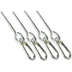 Schommelhaak Karabijn Indraaihaak Houtdraadbout 10 X 140 -Bekende Speelgoed Winkel schommelhaak indraai houtdraad M12 speelactief.nl 1