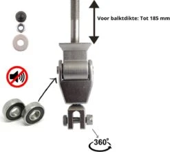Schommelhaak Dwars-door RVS 316 Openbaar Gebruik -Bekende Speelgoed Winkel schommelhaakrvs openbaar gebruikM10x190mm