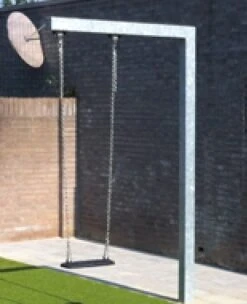 Schommelpaal Robuust Gegalvaniseerd Staal 128cm Breed -Bekende Speelgoed Winkel schommelpaal staal robuust 1
