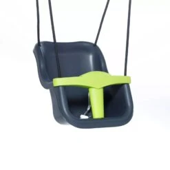 Babyschommel Peuterschommel De Luxe (black-rope) 2-delig Antraciet-lime
