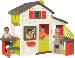 Smoby Friends House Met Buitenkeuken Kunststof Speelhuis -Bekende Speelgoed Winkel smoby 81020 friends house met buitenkeuken 1