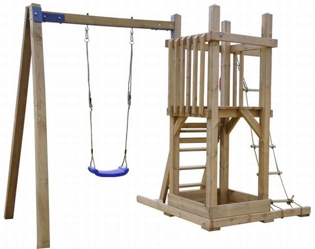 Houten Speeltoestel Speelkasteel Mini 2 4 Houten Speeltoestel Speelkasteel Mini 2 - Afbeelding 2