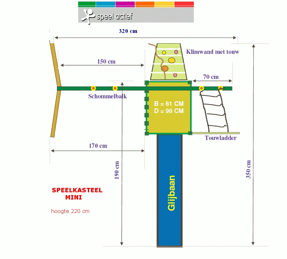 Houten Speeltoestel Speelkasteel Mini 2 5 Houten Speeltoestel Speelkasteel Mini 2 - Afbeelding 3