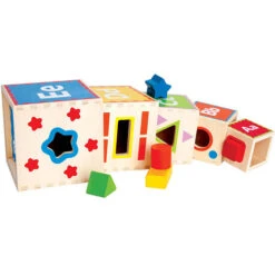 Houten Stapelkubus Pyramid Of Play -Bekende Speelgoed Winkel stapelkubussen pyramid of play hape e0413 1