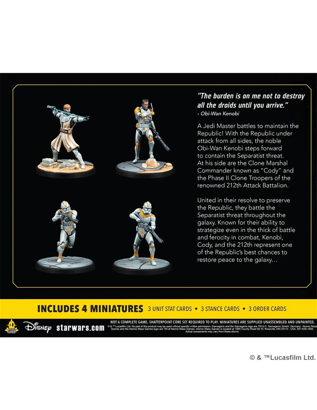 Atomic Mass Games Star Wars: Shatterpoint - General Obi-Wan Kenobi Squad Pack (Pre-Order: 2 June 2023) 4 Atomic Mass Games Star Wars: Shatterpoint - General Obi-Wan Kenobi Squad Pack (Pre-Order: 2 June 2023) - Afbeelding 2