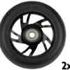 Stuntstep Wielen 100mm Alu Wheels Set Van 2 Black -Bekende Speelgoed Winkel stuntstepwielen set alu velg 52LK ZWZ black speelactief.nl 1