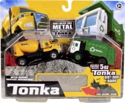 Tonka Combo-Pack Garbage-Truck + Cement-Mixer -Bekende Speelgoed Winkel tonka duo pack vuilnisauto betonmixer speelactief.nl 2 1